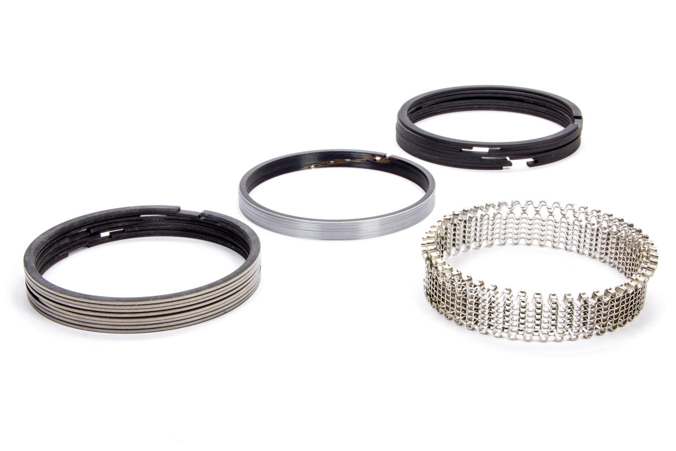 Kit 3.785 in Bore Plasma Moly 1.5 x 1.5 x 3.0 mm Thick Standard Tension 8 Cylinder Piston Rings 